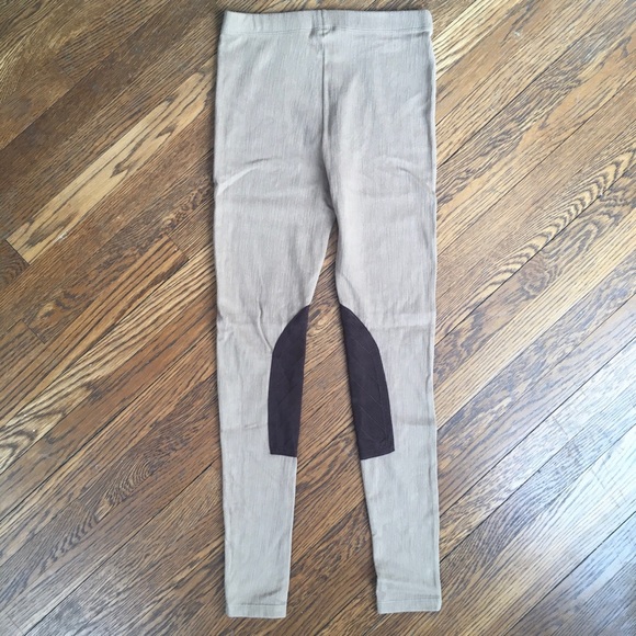 Ralph Lauren riding leggings equestrian tan brown faux suede size A (xs) RLL - Picture 2 of 3